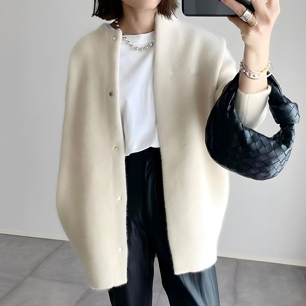 Street-wave Button-Front Knit Cardigan For Women Soft Cozy Camel Layering Piece Effortless Chic