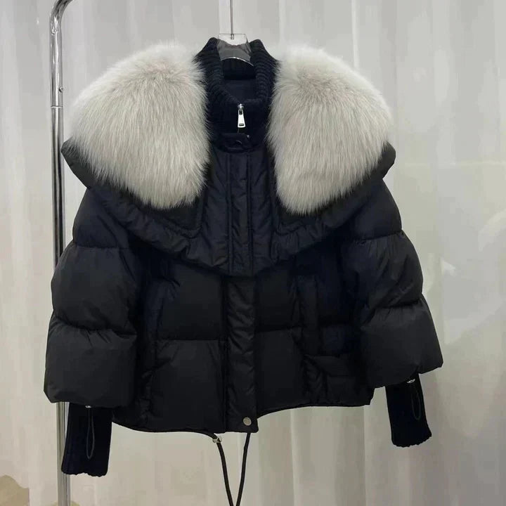 Street-Wave LucilleFur Fur Collar Puffer Jacket For Women All-Season Warmth And Timeless Style