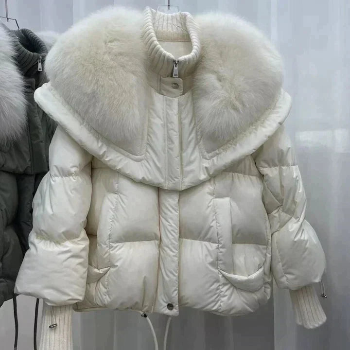 Street-Wave LucilleFur Fur Collar Puffer Jacket For Women All-Season Warmth And Timeless Style