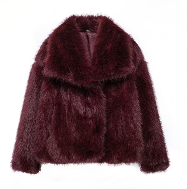 Streetwave Aneska Faux Fur Coat For Women Luxurious Beige Warmth With Large Collar