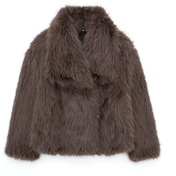 Streetwave Aneska Faux Fur Coat For Women Luxurious Beige Warmth With Large Collar