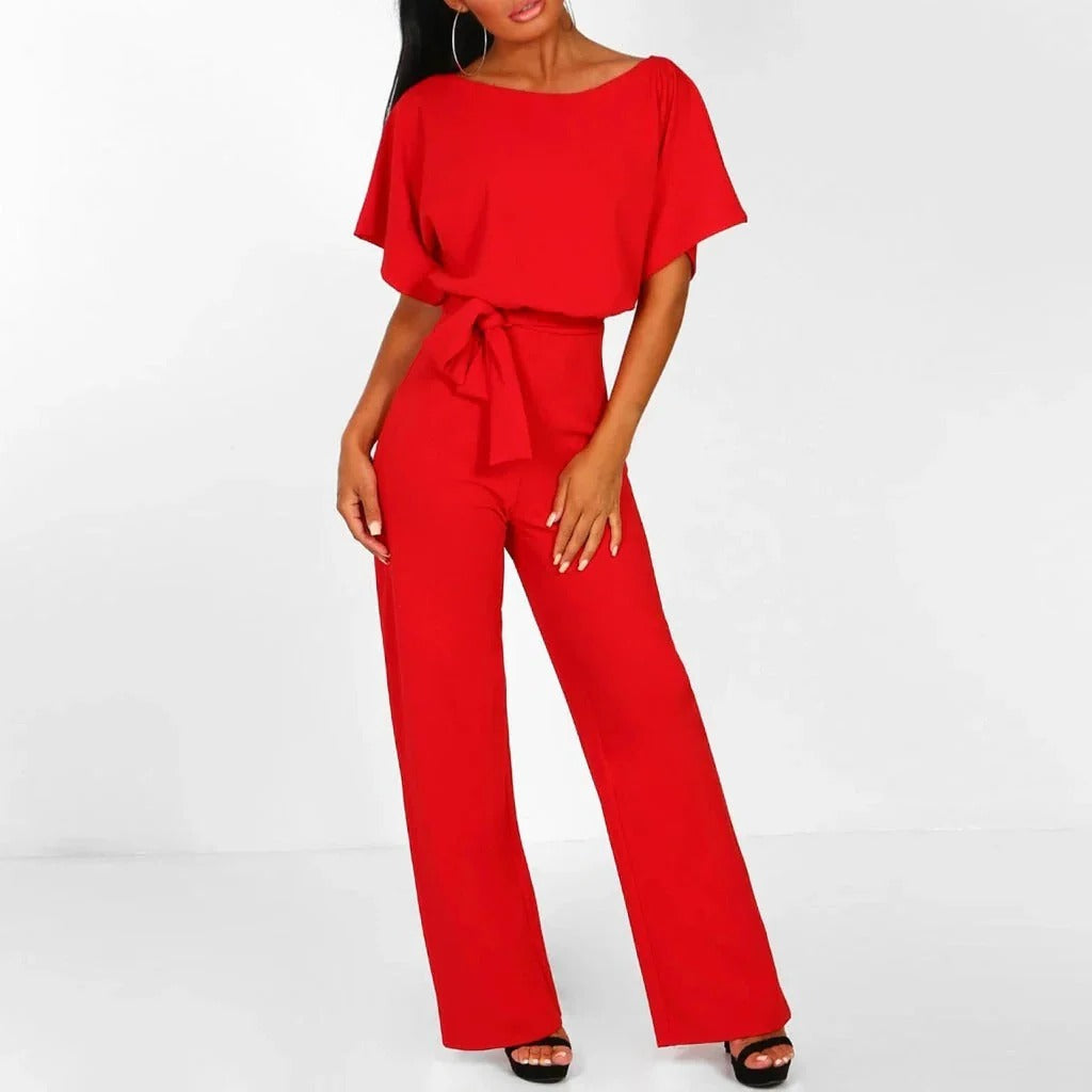 Women's Jumpsuit Outfit, Solid Color Jumpsuit