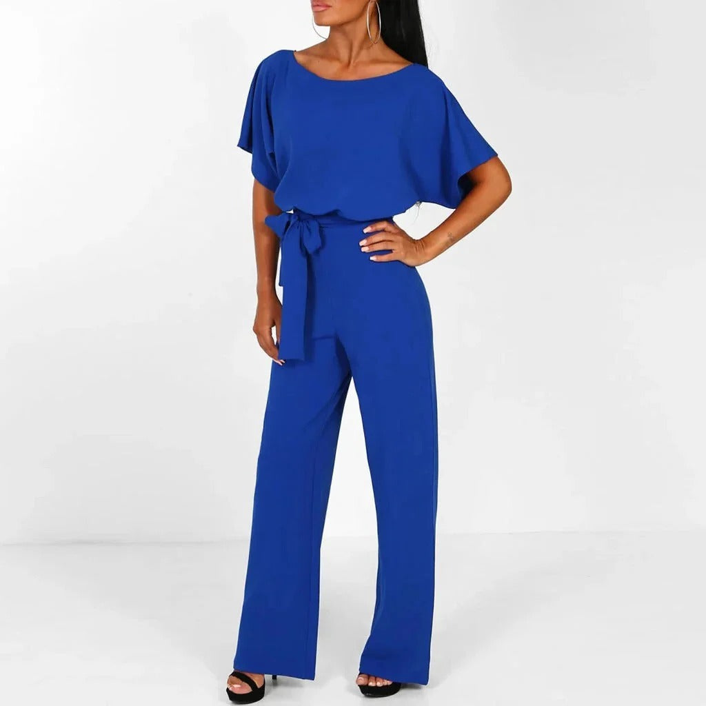 Women's Jumpsuit Outfit, Solid Color Jumpsuit