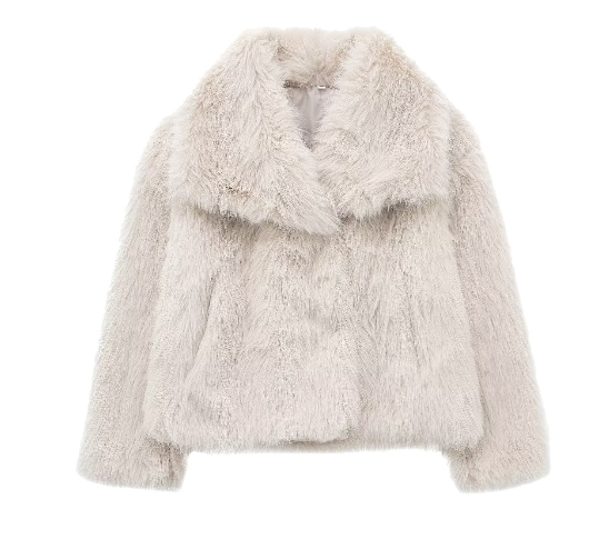 Street-wave Luxurious Oversized Faux Fur Jacket With Shawl Collar For Fashion-Forward Women