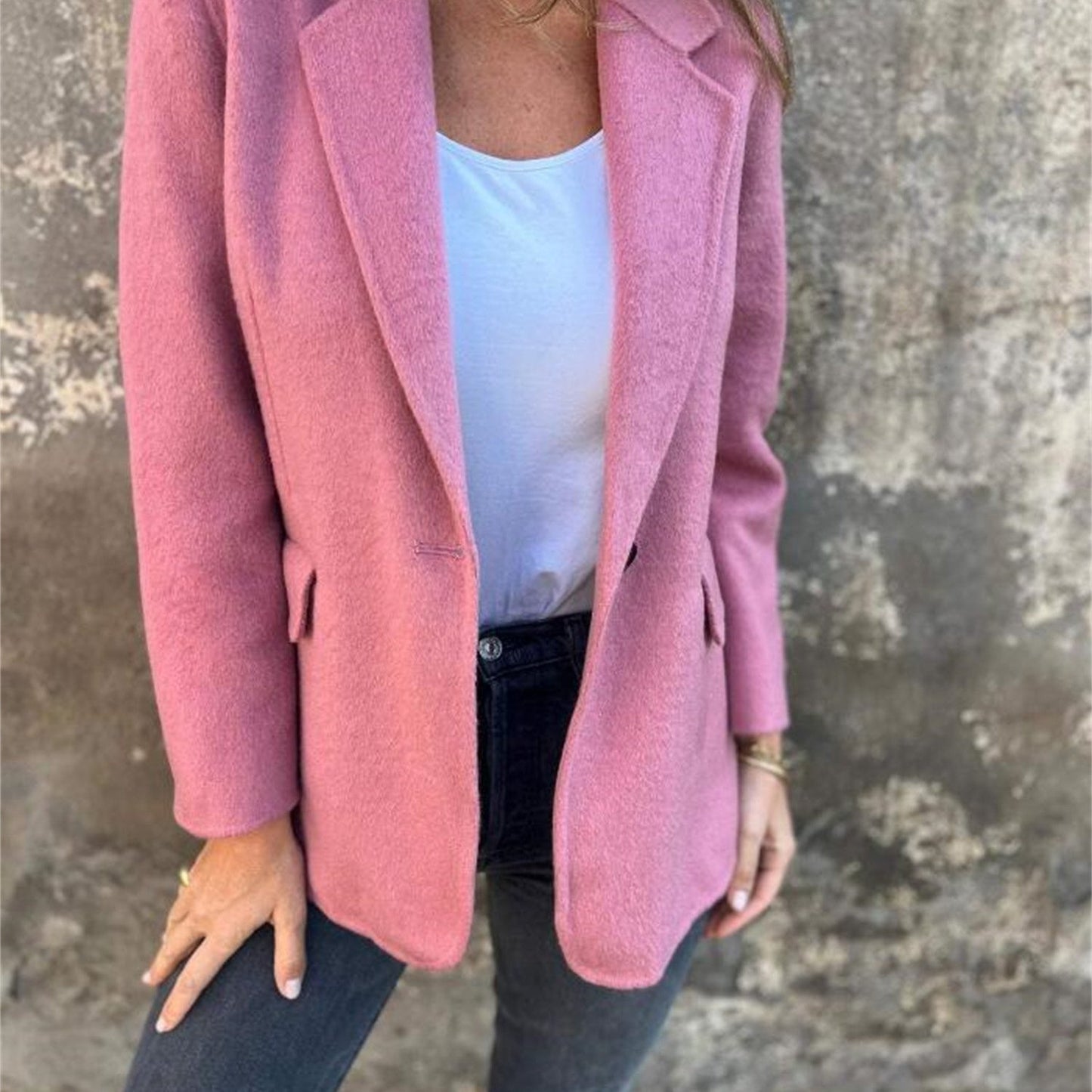 Street-wave Classic Wool Coat For Women, Timeless Style And Cozy Comfort, Versatile Outerwear