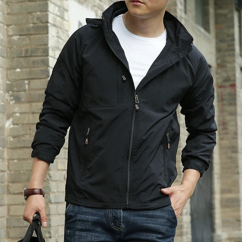 Street-Wave Mens Lightweight Transitional Jacket For All Seasons Neutral Olive Green