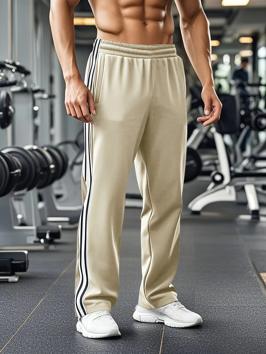 Street-Wave Mens Athletic Track Pants With Drawstring Waist For Running Training Gym Wear