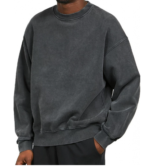 Street-Wave Men's Sweatshirt Soft Cotton Cozy Round Neck Classic Comfort Everyday Wear
