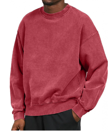 Street-Wave Men's Sweatshirt Soft Cotton Cozy Round Neck Classic Comfort Everyday Wear