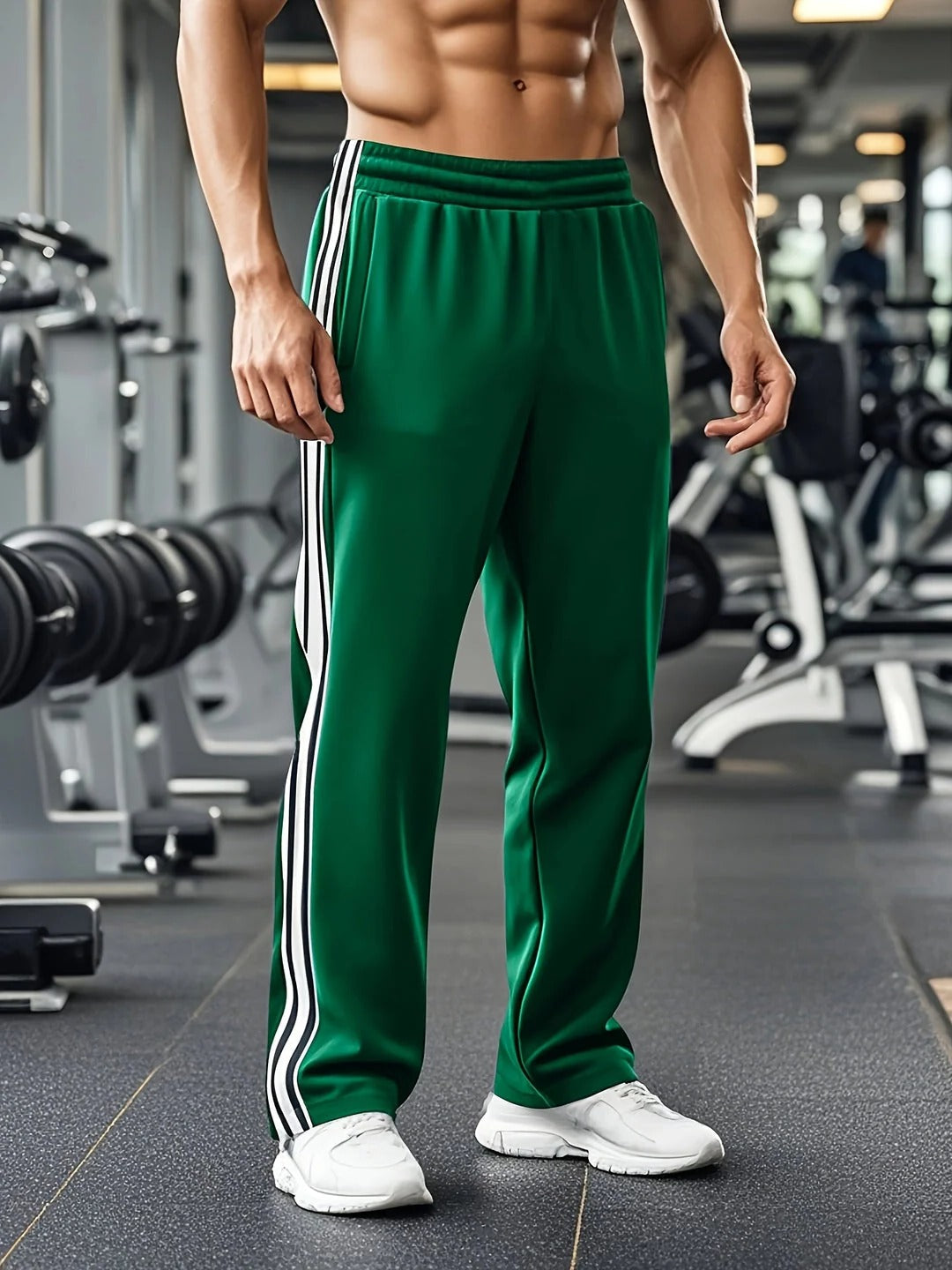 Street-Wave Mens Athletic Track Pants With Drawstring Waist For Running Training Gym Wear