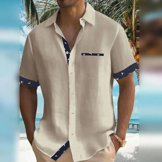 Grey Street-Wave Mens Short Sleeve Shirt Tailored Fit With Structured Cut For Versatile Casual And Dress Wear