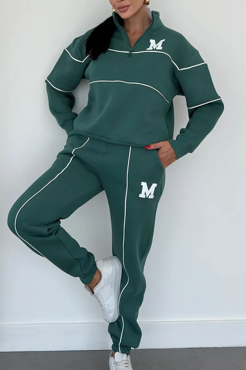 Street-wave White Tracksuit For Effortless Casual Comfort With Half Zip Sweatshirt Unisex Fashion