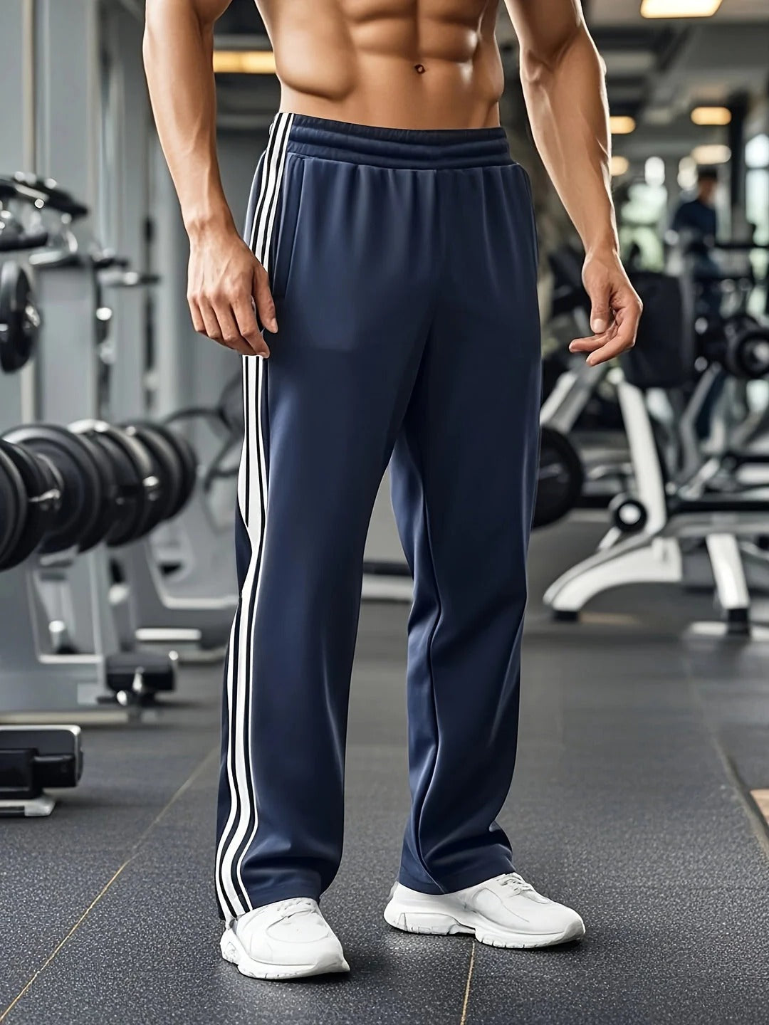 Street-Wave Mens Athletic Track Pants With Drawstring Waist For Running Training Gym Wear