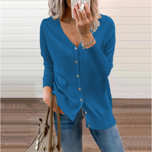 Street-wave Classic Button Cardigan Viscose Blend For Women Ultra Comfortable Everyday Essential