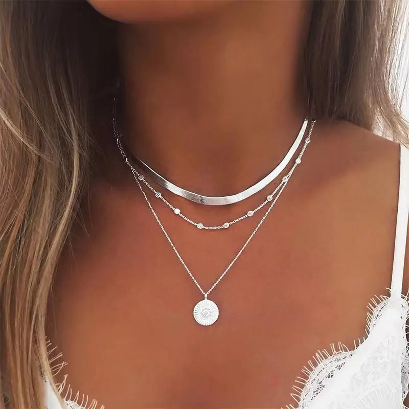 Kathryn - Layered Necklace Set - Street-Wave