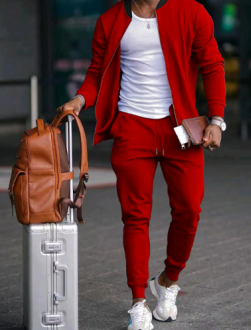 Evan Men's Casual Travel Tracksuit With Zipper Jacket By Street-Wave For Comfort And Modern OnTheGo Style