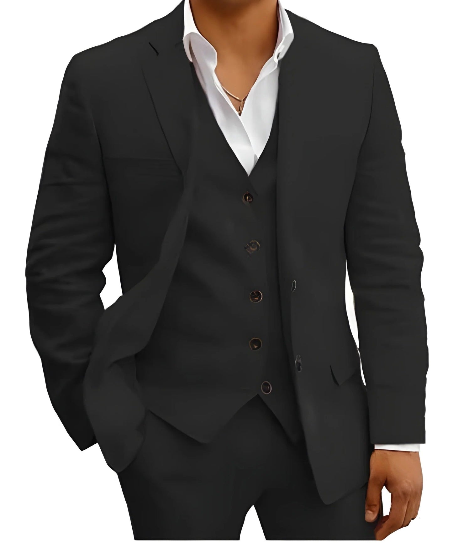Men's Lightweight Three Piece Summer Suit Set Jacket Waistcoat And Trousers For Weddings Beach Parties