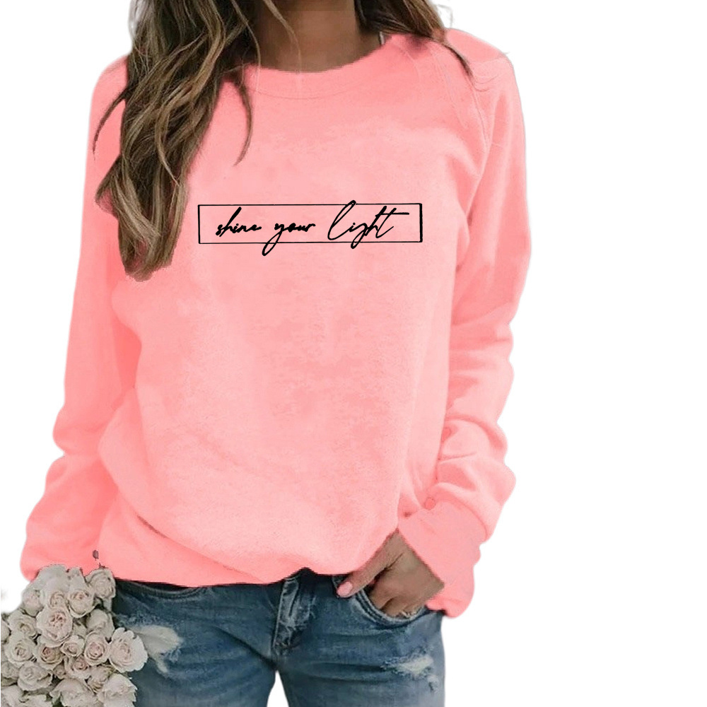 Street-Wave Motivational Print Sweatshirt For Women Cozy, Stylish Casual Wear With Inspirational Message