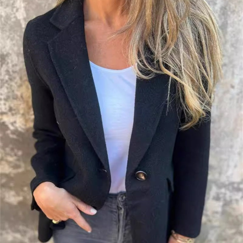 Street-wave Classic Wool Coat For Women, Timeless Style And Cozy Comfort, Versatile Outerwear