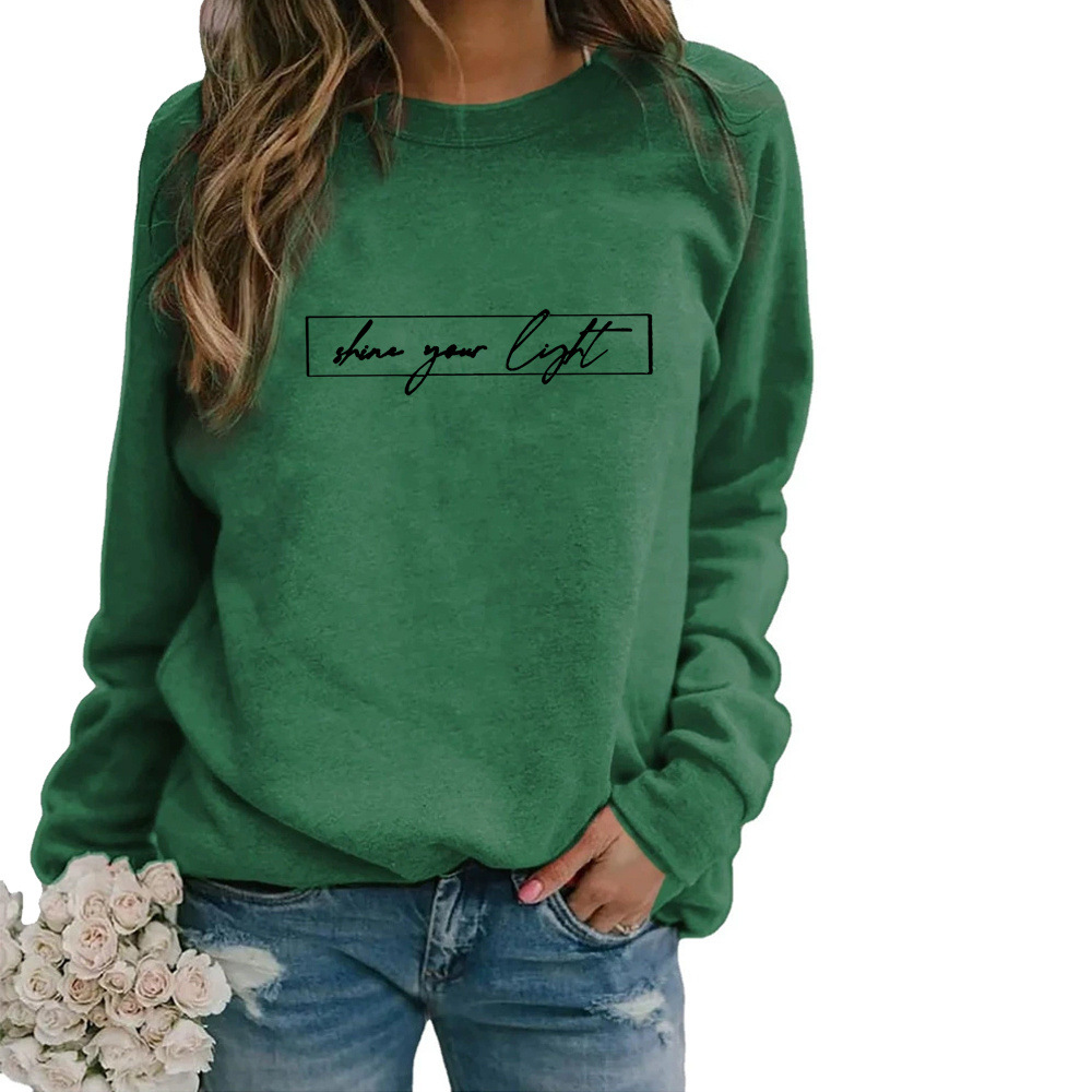 Street-Wave Motivational Print Sweatshirt For Women Cozy, Stylish Casual Wear With Inspirational Message