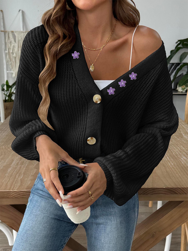Street-wave Knit Cardigan For Women Soft Cozy Knit Versatile Everyday Wear Elegant Casual Chic