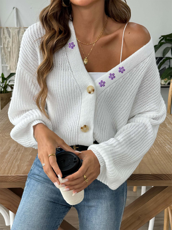 Street-wave Knit Cardigan For Women Soft Cozy Knit Versatile Everyday Wear Elegant Casual Chic