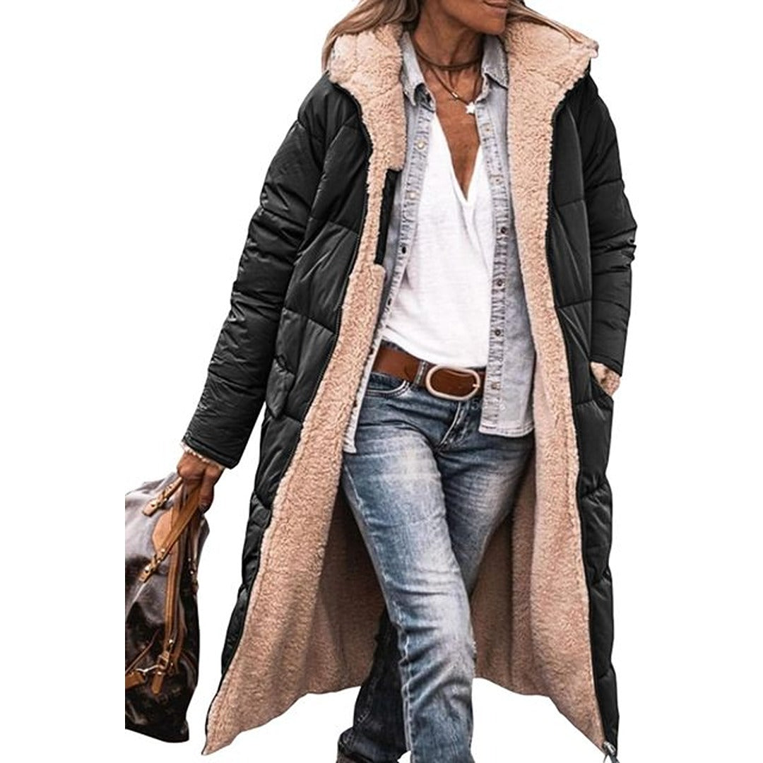 Street-wave Reversible Brown Puffer Jacket For Men, Dual Style Warmth With Cozy Sherpa Lining