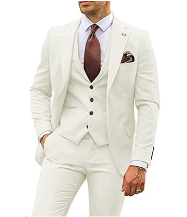 Street-wave Mens Elegant All-In-One Business Suit Set With Blazer Vest And Trousers For Formal Office