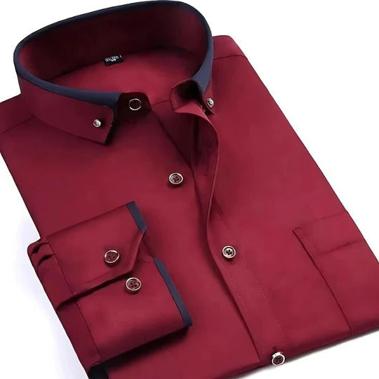 Street-Wave Men's Long Sleeve Shirt Versatile Everyday Wear Clean Silhouette Casual to Smart Casual Looks