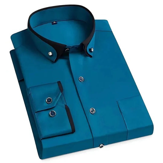 Street-Wave Men's Long Sleeve Shirt Versatile Everyday Wear Clean Silhouette Casual to Smart Casual Looks