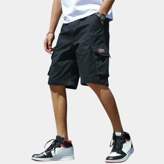 Mens Cargo Shorts With Multi Pocket Utility Relaxed Fit Knee Length Outdoor Travel Casual Street-Wave