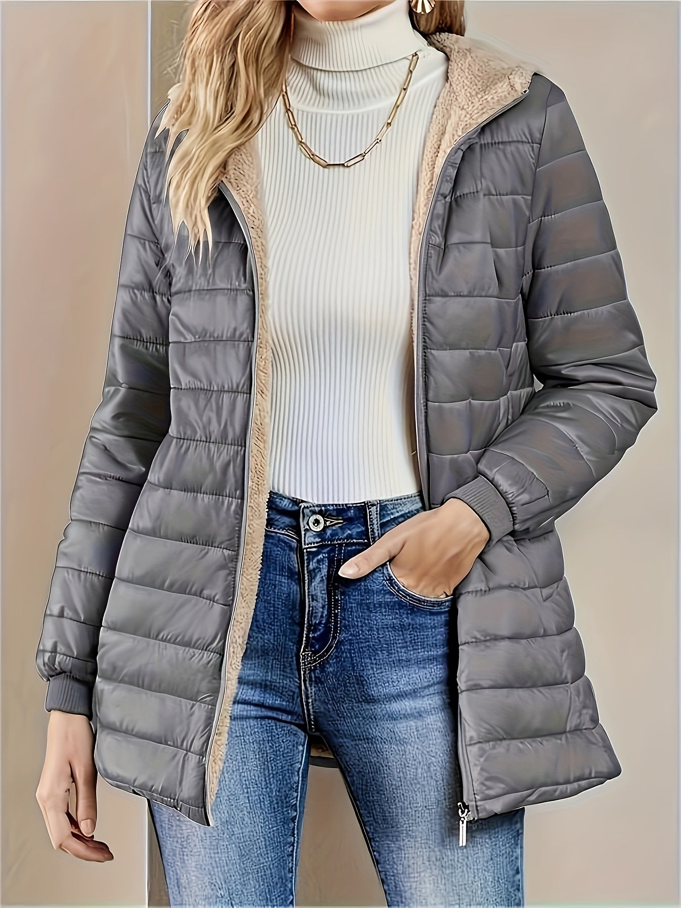 Street Wave Quilted Puffer Jacket For Women Hooded Ultra Cozy Warmth In Cold Weather