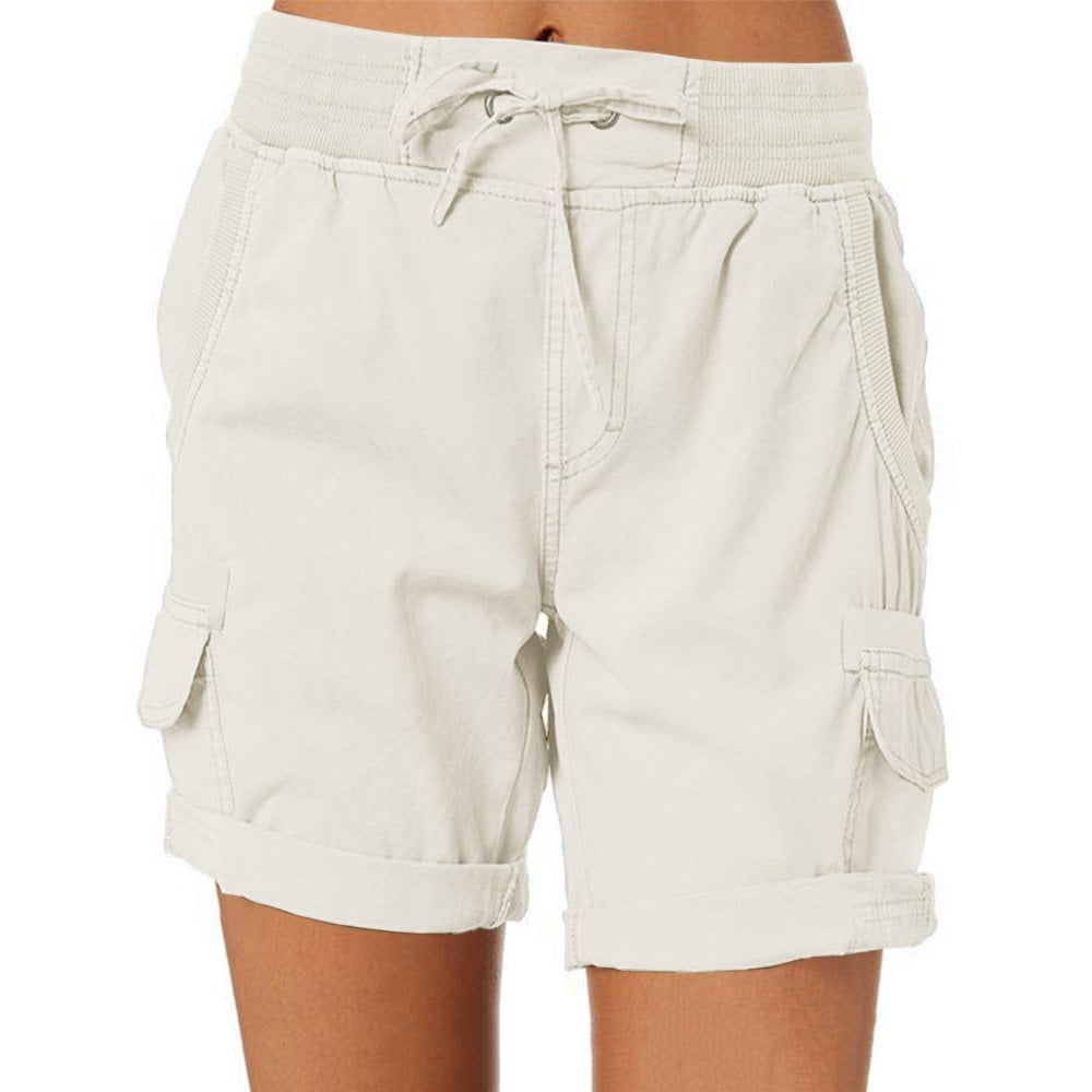 Street-Wave Women's Cargo Shorts Relaxed Fit Drawstring