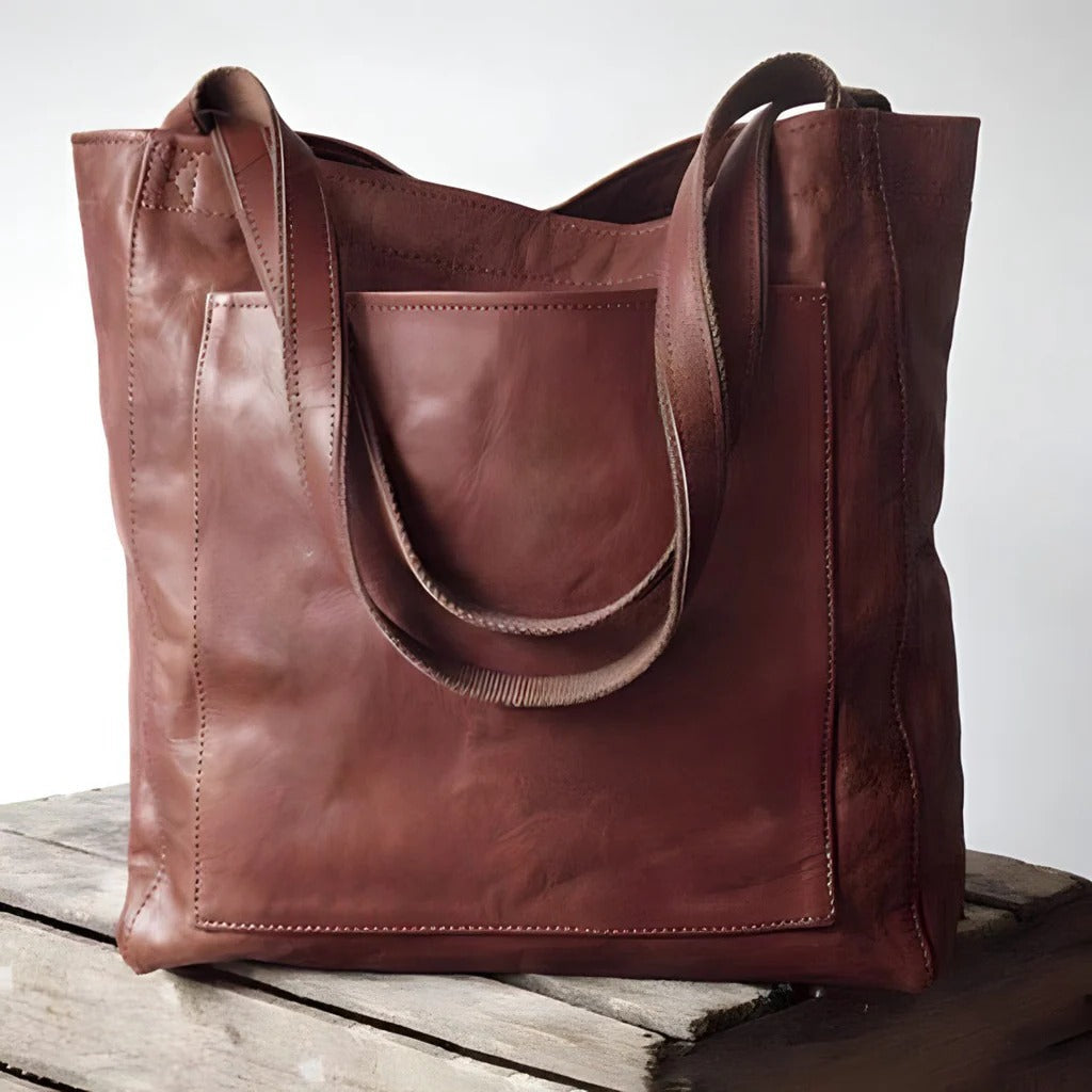 Street-Wave Women's Structured Tote Bag - Dual Carry Options And Spacious Everyday Design