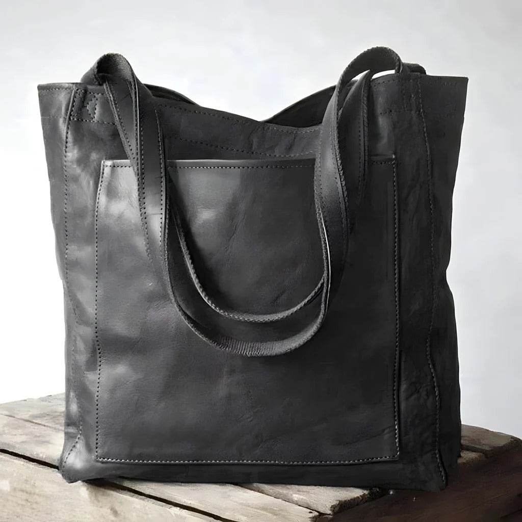 Street-Wave Women's Structured Tote Bag - Dual Carry Options And Spacious Everyday Design