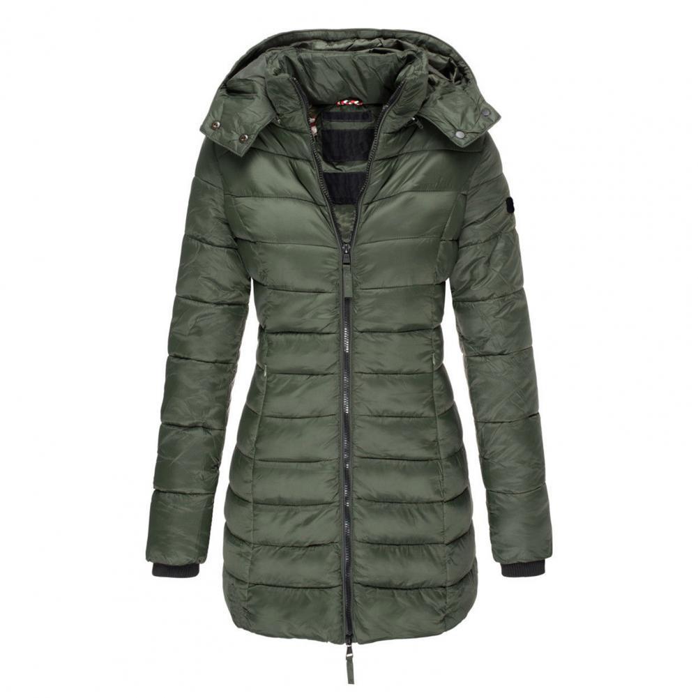 Street Wave Women Puffer Jacket Hooded Slimfit Insulated Winter Coat For Cozy Warmth