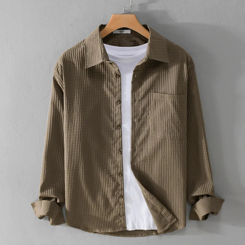 Street-Wave Structured Cotton Shirt Lightweight Everyday Comfort for Modern Men Wardrobe