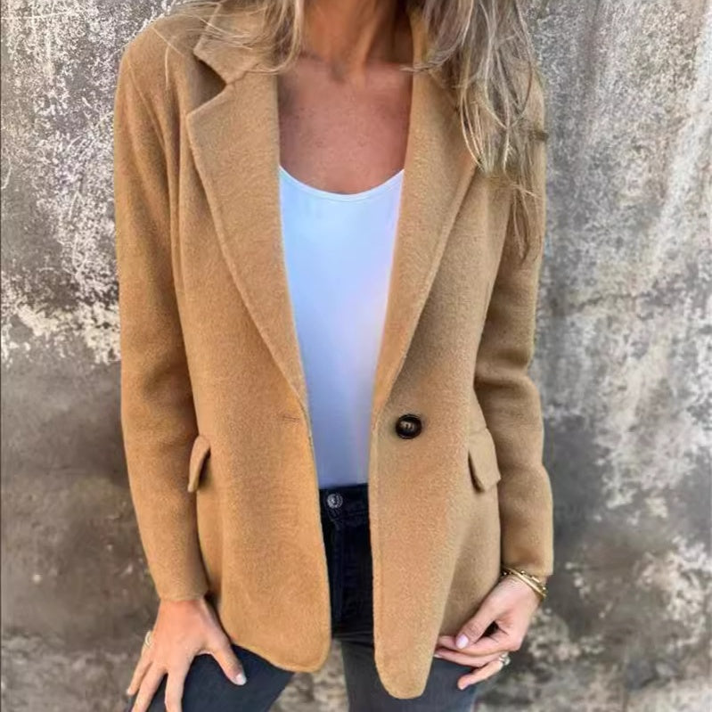 Street-wave Classic Wool Coat For Women, Timeless Style And Cozy Comfort, Versatile Outerwear