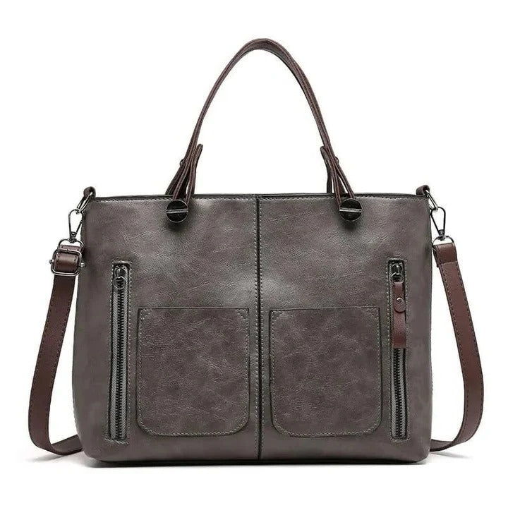 Street-Wave Classic Leather Handbag With Minimalist Design - Timeless Style And Dependable Function