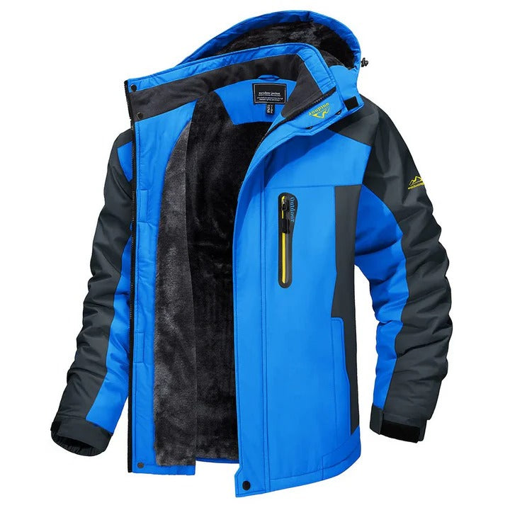 Street-Wave Men's Outdoor Adventure Jacket With Weatherproof Shell Thermal Lining And Zippered Pockets