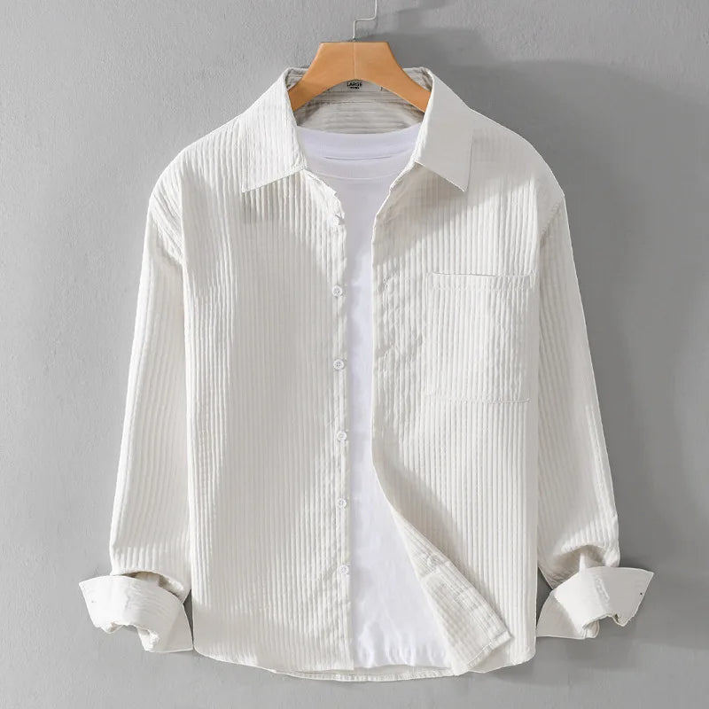 Street-Wave Structured Cotton Shirt Lightweight Everyday Comfort for Modern Men Wardrobe