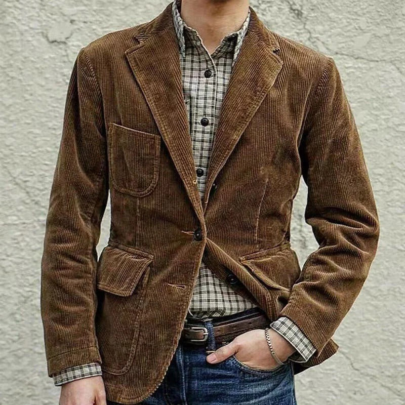 Men's Velvet Blazer And Vest Set With Tailored Fit For Formal Or Casual Occasions By Street-Wave