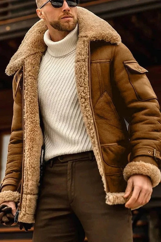 Men's Insulated Jacket With Zip Closure And Structured Exterior For Cold Weather Warmth Street-Wave