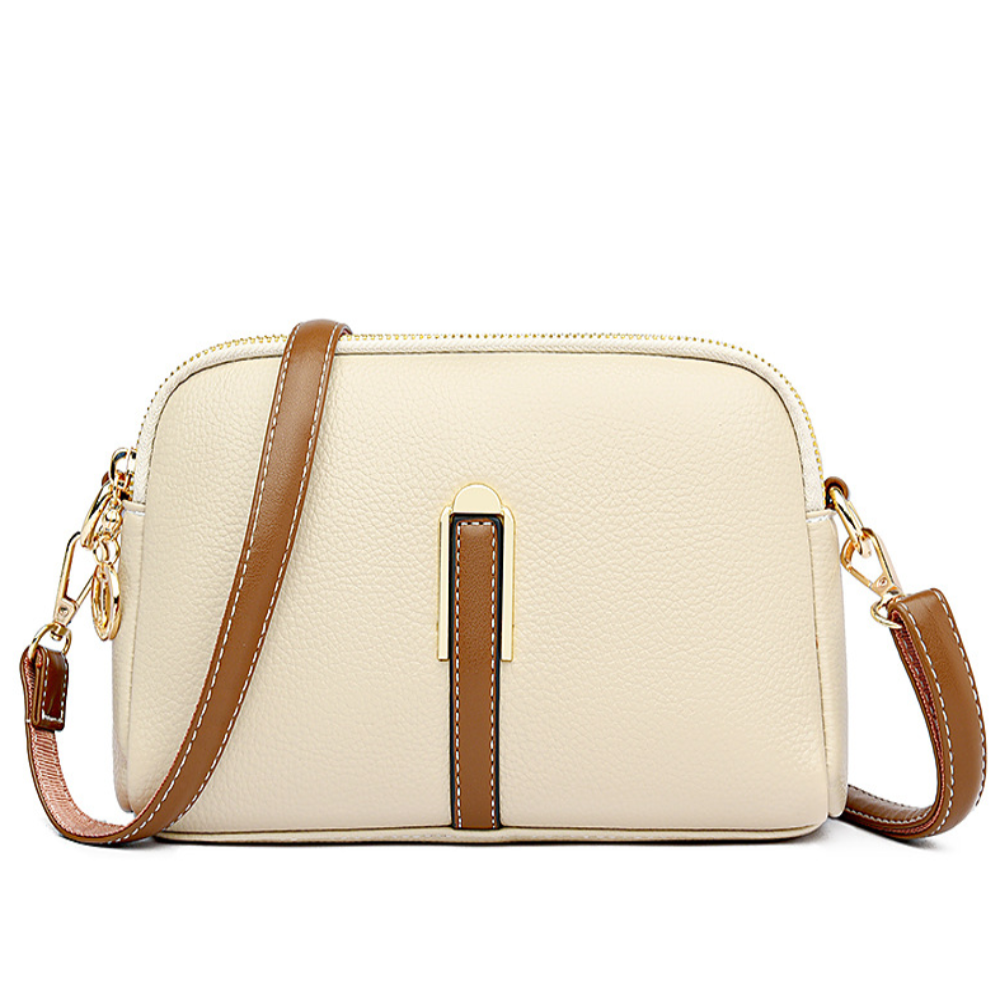 Street-Wave Elaine Crossbody Bag Vegan Leather With Gold Tone Zipper Everyday