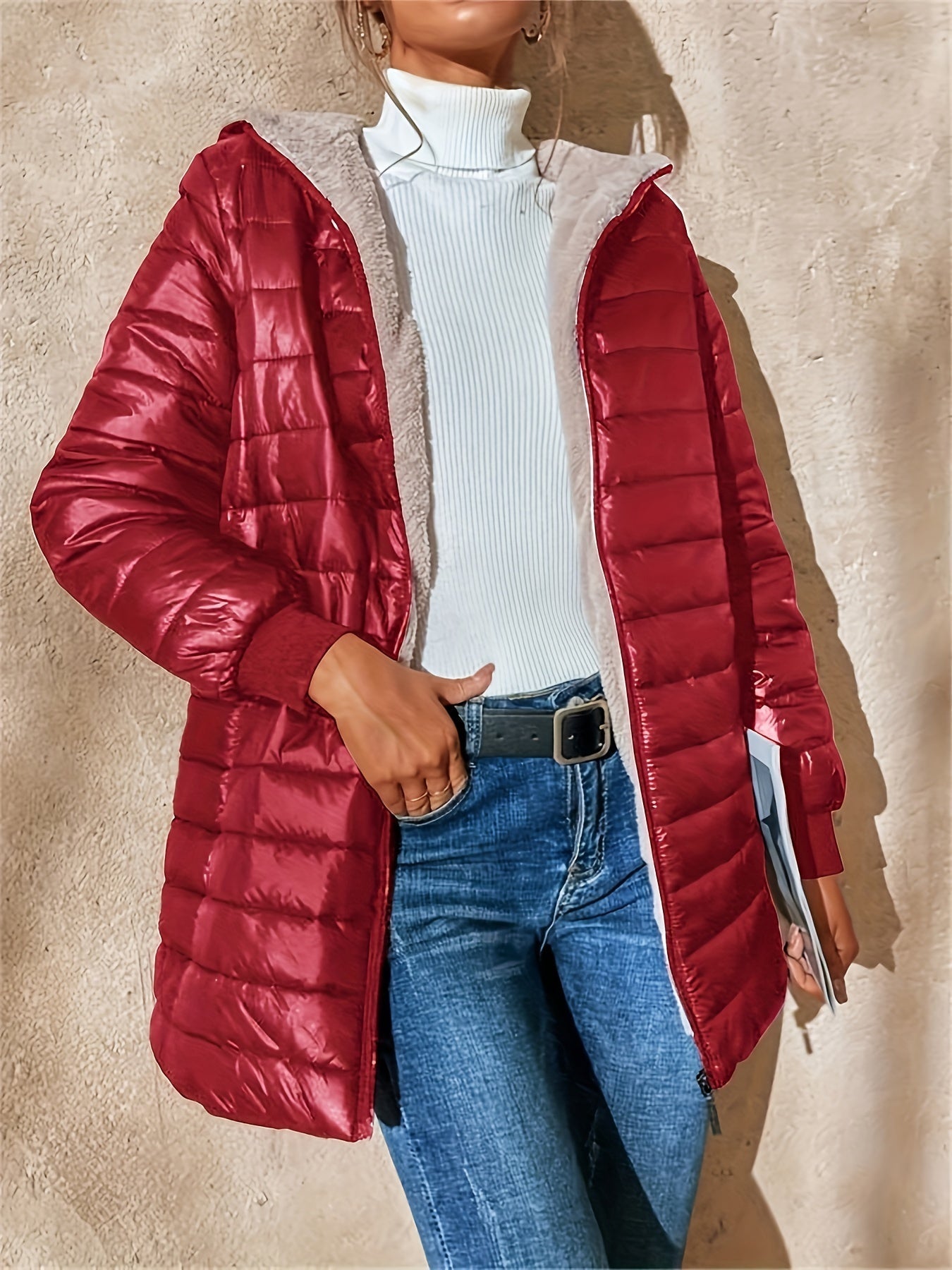 Street Wave Quilted Puffer Jacket For Women Hooded Ultra Cozy Warmth In Cold Weather