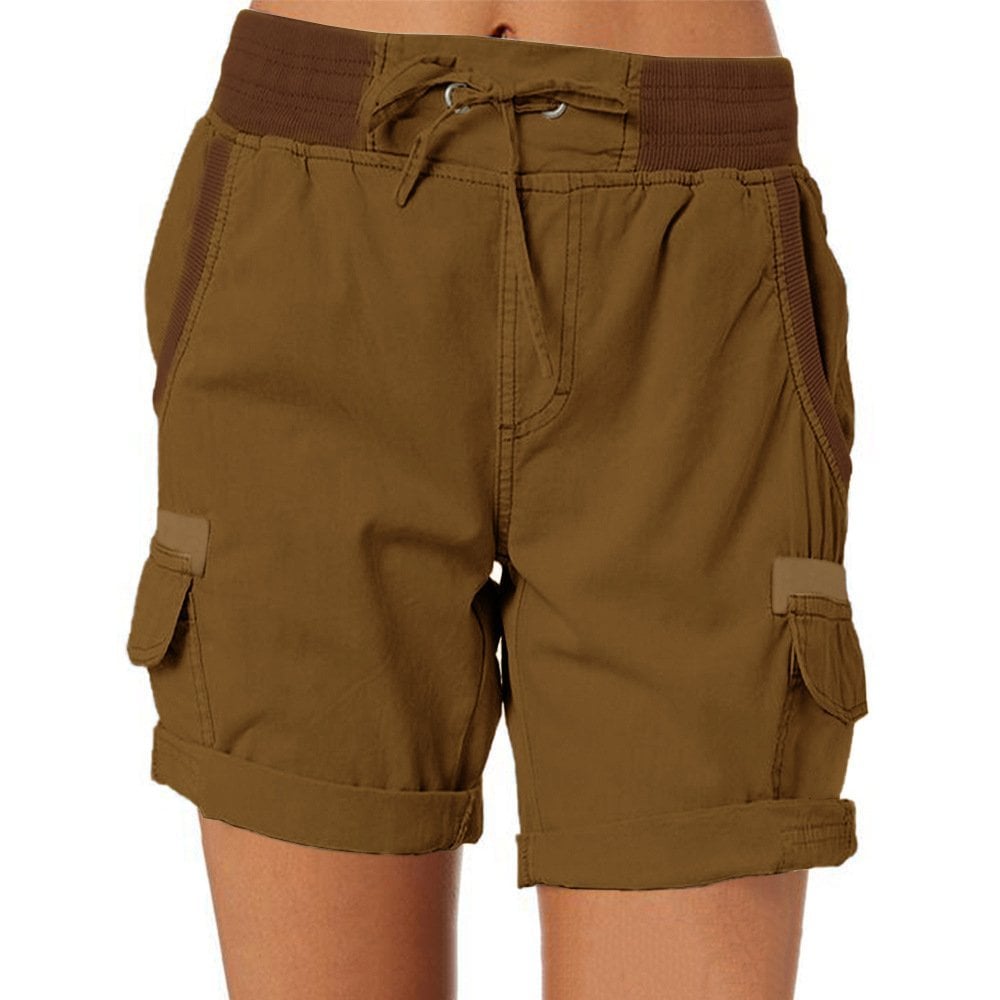 Street-Wave Women's Cargo Shorts Relaxed Fit Drawstring