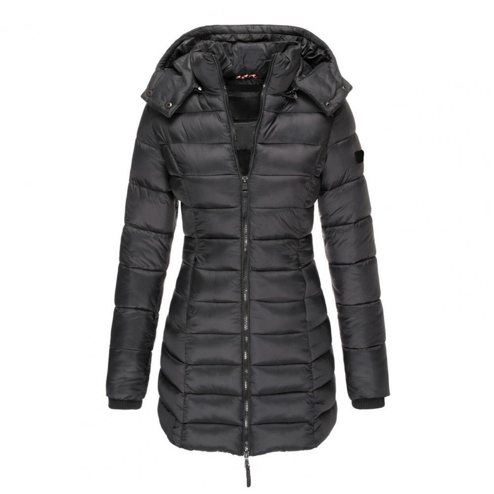 Street Wave Women Puffer Jacket Hooded Slimfit Insulated Winter Coat For Cozy Warmth