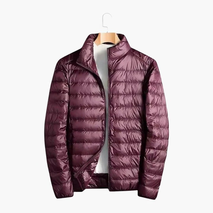 Men's Ultra Lightweight Warm Water-Repellent Puffer Jacket By Street-Wave Outdoor Travel And Everyday Wear