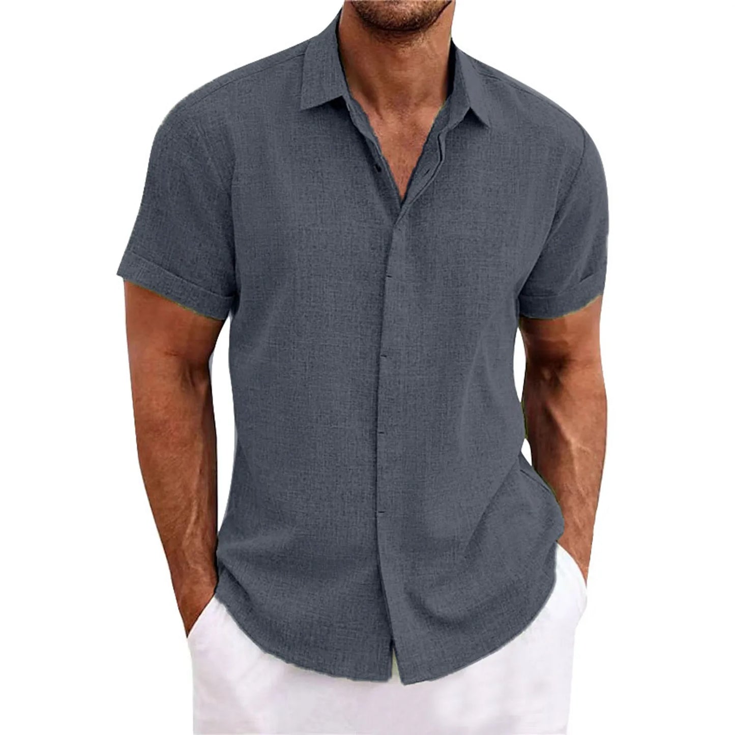 Street Wave Men's Hawaiian Shirt Short Sleeve Breathable Cotton For Casual Vacation Essential