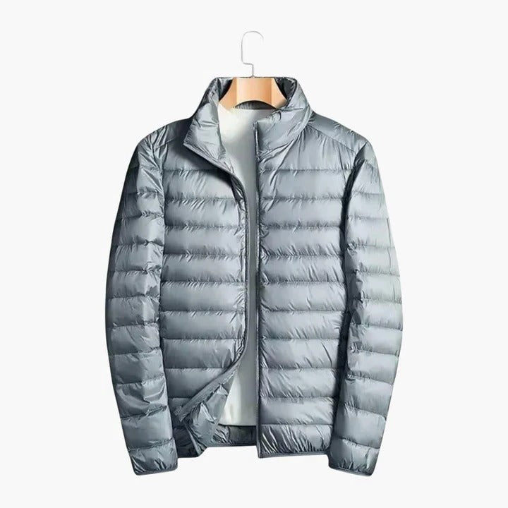 Men's Ultra Lightweight Warm Water-Repellent Puffer Jacket By Street-Wave Outdoor Travel And Everyday Wear